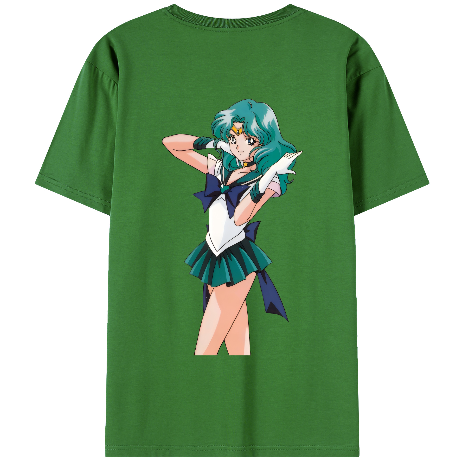 （画像用） 美少女戦士セーラームーン 海王 みちる（かいおう みちる） Sailor Moon Kaiou Michiru レディース半袖Tシャツ(バックプリント)